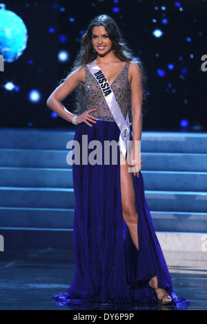 2012 Miss Universe Wahl Vorrunde bei PH Live Theater im Planet Hollywood Resort and Casino Las VegasFeaturing: Elizaveta Golovanova, Miss Russland wo: Las Vegas Nevada USAWhen: 13. Dezember 2012 Stockfoto