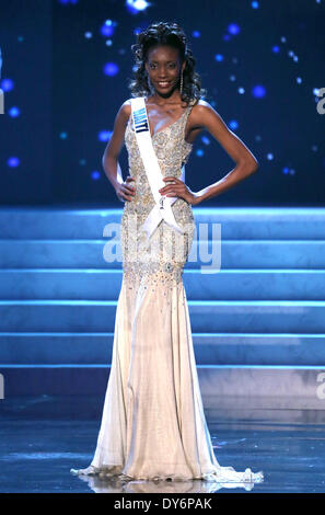 2012 Miss Universe Wahl Vorrunde bei PH Live Theater im Planet Hollywood Resort and Casino Las VegasFeaturing: Jacques Christela, Miss Haiti wo: Las Vegas Nevada USAWhen: 13. Dezember 2012 Stockfoto