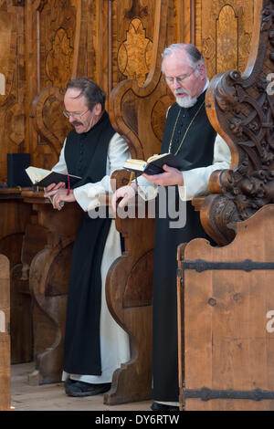 Kloster Stams - das Leben der Zisterzienser-Mönche - beten - Juni 2013 Stockfoto