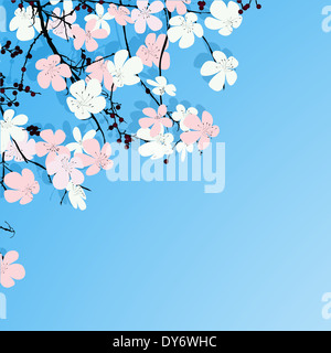 Vintage floral Gruß Frühlingscard Stockfoto