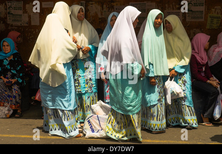 Muslimische malaiischen Frauen in Kota Bharu in Kelantan Zustand an der Ostküste von Malaysia Stockfoto