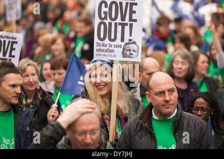 MANCHESTER, England. Lehrer zu inszenieren einen Eintägiger Streik. Stockfoto