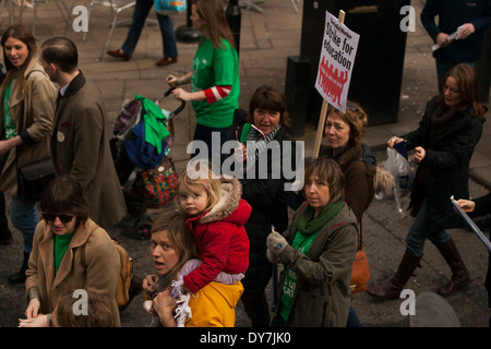 MANCHESTER, England. Lehrer zu inszenieren einen Eintägiger Streik. Stockfoto