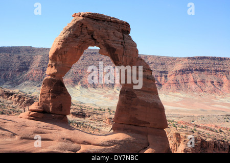Zarte Bogen, Arches-Nationalpark, Moab, Utah, USA Stockfoto