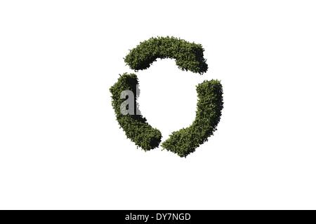 Recycling-Symbol gemacht der Blätter Stockfoto