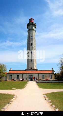 Leuchtturm, Phare des Baleines, Saint-Clément-des-Baleines, Île de Ré, Charente-Maritime, Frankreich; Stockfoto