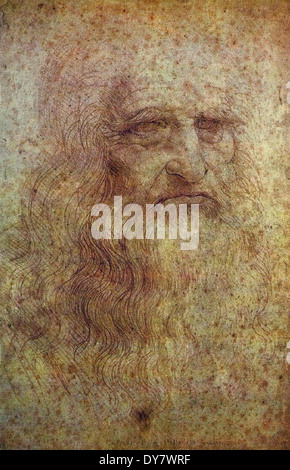 Leonardo-da-Vinci-Self-Portrait Stockfoto