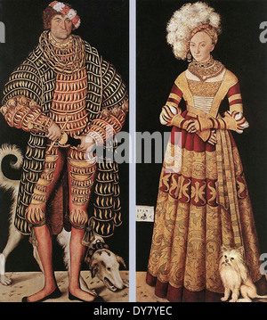 Lucas Cranach der ältere Heinrich der fromme, Herzog von Sachsen und seine Frau Katharina von Mecklenburg Stockfoto