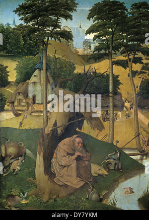 Hieronymus Bosch die Versuchung des Heiligen Antonius Stockfoto
