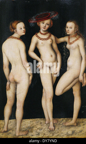 Lucas Cranach der ältere die drei Grazien 2 Stockfoto