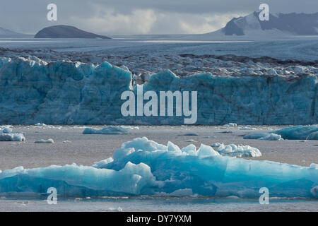 Eis im Meer treiben, Kongsbreen Gletscher, Kongsfjorden, Spitzbergen, Svalbard-Inseln, Svalbard und Jan Mayen, Norwegen Stockfoto