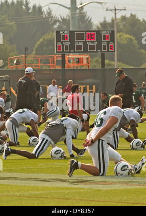 New York Jets Trainingslager in Cortland, New York, Sommer 2012 Stockfoto