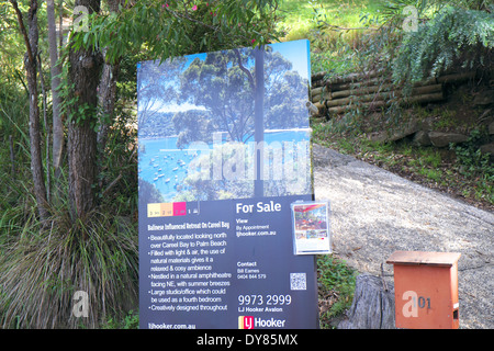 australische Wohn-Immobilien Verkauf/verkauft/versteigert in Avalon auf Nordstrände von Sydney, Australien Stockfoto