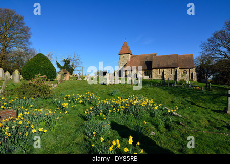 St. Laurentius Kirche. Guestling, Nr Hastings, East Sussex. UK Stockfoto