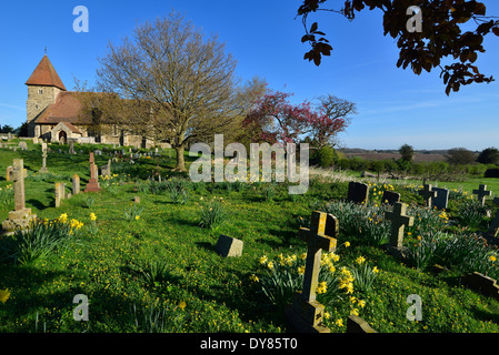 St. Laurentius Kirche. Guestling, Nr Hastings, East Sussex. UK Stockfoto