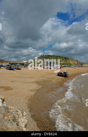 Stade-Angeln-Strand. Hastings Altstadt. East Sussex. UK Stockfoto