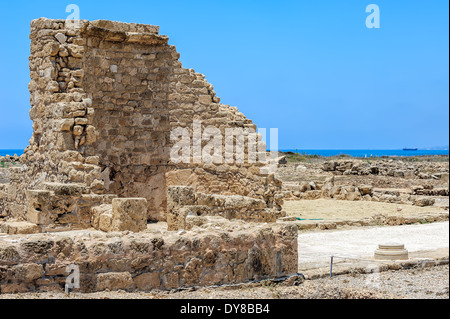 Ruinen der alten Stadt Paphos auf Zypern Stockfoto