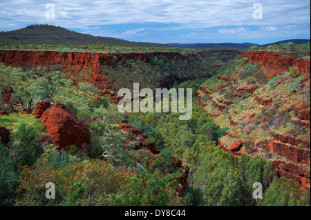 Australien, Klippe, Fels, Karijini Nationalpark, Gulch, Western Australia, Stockfoto