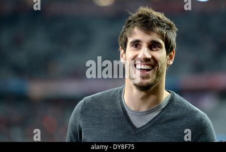 München, Allianz Arena. 9. April 2014. UEFA Champions League Viertelfinale, Rückspiel. FC Bayern München gegen Manchester United. Javi Javier Martinez (FC Bayern München) Credit: Action Plus Sport/Alamy Live News Stockfoto