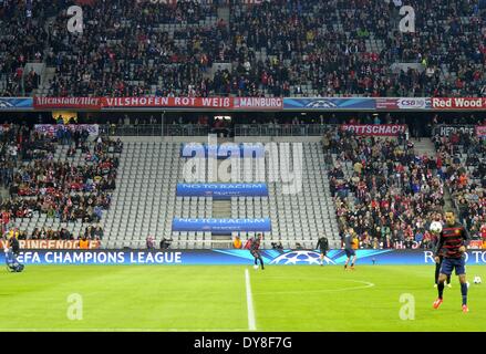 München, Allianz Arena. 9. April 2014. UEFA Champions League Viertelfinale, Rückspiel. FC Bayern München gegen Manchester United. Bayern-Fans Credit: Action Plus Sport/Alamy Live News Stockfoto