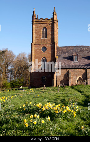 St. Marien Kirche, Hanbury, Worcestershire, England, Vereinigtes Königreich Stockfoto