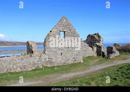 Ruinen der Salthouse, Port Eynon Punkt Halbinsel Gower, Wales, Großbritannien, Vereinigtes Königreich, UK, Europa Stockfoto