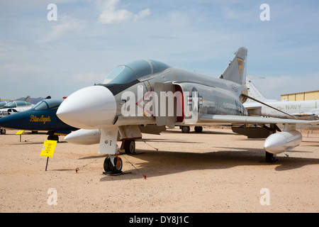 USA, Arizona, Tucson, Pima Air and Space Museum, McDonnell YF-4J "Phantom II", Düsenjäger. Stockfoto