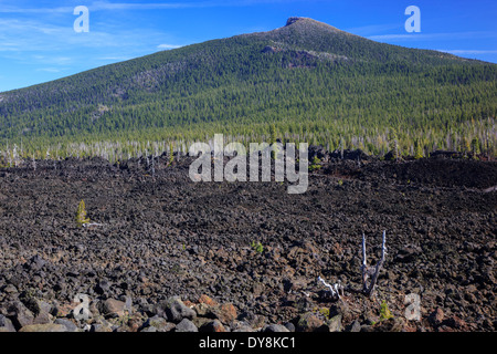 USA, Oregon, Willamette National Forest, McKenzie Pass, Belknap Krater Stockfoto