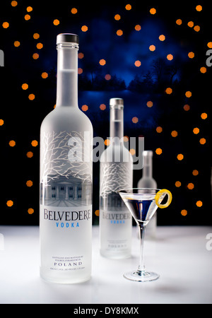 Belvedere Vodka Martini Stockfoto