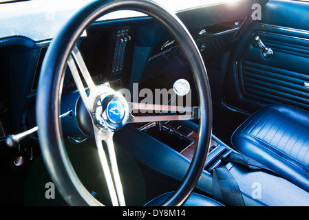 Ein Jahrgang 1968 Chevrolet Camero Z28 Cabrio Innenausstattung Stockfoto