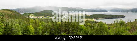 Norris Point, Bonne Bay Amd Woody Point gesehen aus der Sicht im Jenniex House in Gros Morse National Park, Neufundland Stockfoto