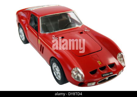 Ferrari GTO Diecast Modellauto 1962 durch Verkaufs (Bburago) isoliert auf weißem Hintergrund Stockfoto