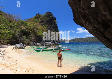 Philippinen, Palawan, El Nido, Matinloc Island (MR) Stockfoto