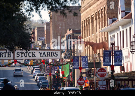 USA, USA, Amerika, Amerika, Texas, Fort Worth Stockyards, Gebäude Stockfoto