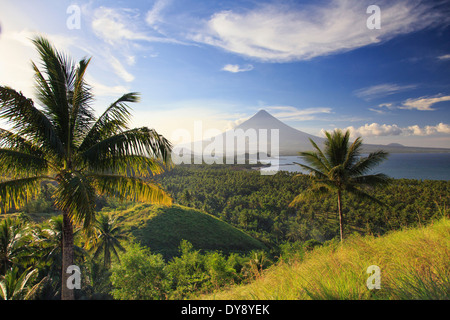 Philippinen, südöstlichen Luzon, Bicol, Vulkan Mayon Stockfoto