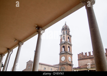 Torre Civica Orologio und Palazzo del Podestà, Faenza, Emilia Romagna, Italien Stockfoto