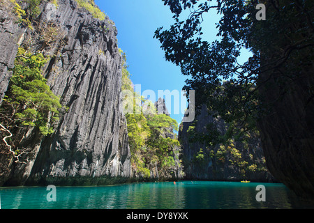 Philippinen, Palawan, El Nido Miniloc Island, grosse Lagune Stockfoto