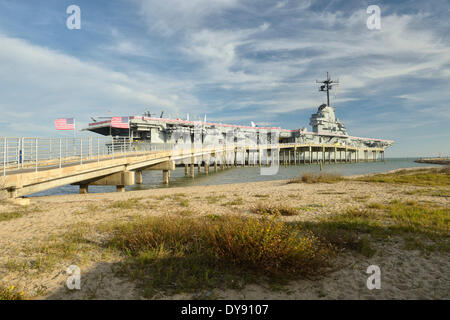 USA, USA, Amerika, Texas, Fronleichnam, USS Lexington, Museum, Flugzeugträger, Schiff, militärische Stockfoto