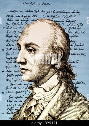 Johann Heinrich Voss 1751-1826, ein deutscher Dichter und Übersetzer, Stockfoto