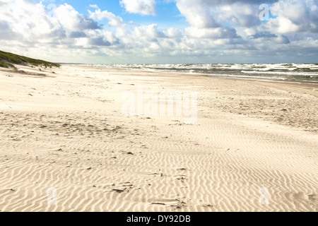 White Sand Beach. Blick auf die Ostsee Küste. Kurische Nehrung, Nida Neringa, Litauen Stockfoto