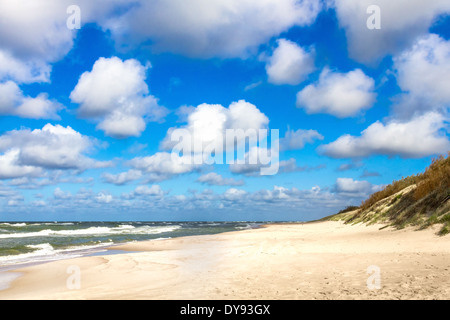 White Sand Beach. Blick auf die Ostsee Küste. Kurische Nehrung, Nida Neringa, Litauen Stockfoto