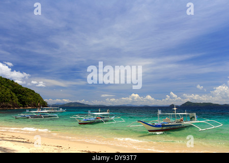 Philippinen, Palawan, Port Barton, Cacnipa Insel Stockfoto