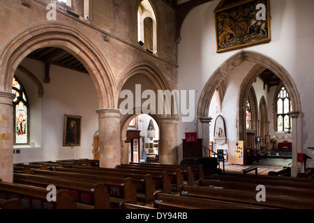 Großbritannien, England, East Sussex, Roggen, Str. Marys Kirche Innenraum Stockfoto