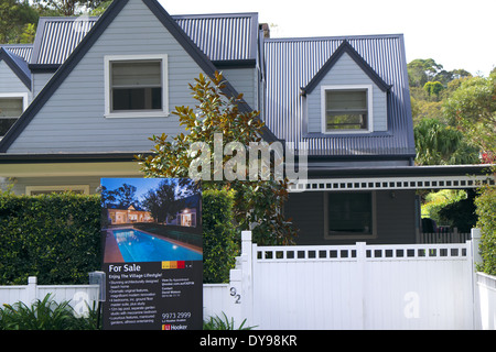 australische Wohn-Immobilien Verkauf/verkauft/versteigert in Avalon auf Nordstrände von Sydney, Australien Stockfoto