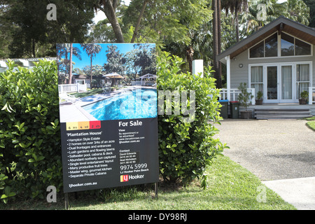 australische Wohn-Immobilien Verkauf/verkauft/versteigert in Avalon auf Nordstrände von Sydney, Australien Stockfoto