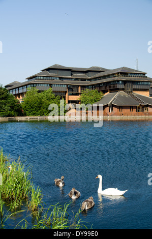 Cardiff County Council Hall, Atlantic Wharf, Cardiff, Südwales, UK. Stockfoto