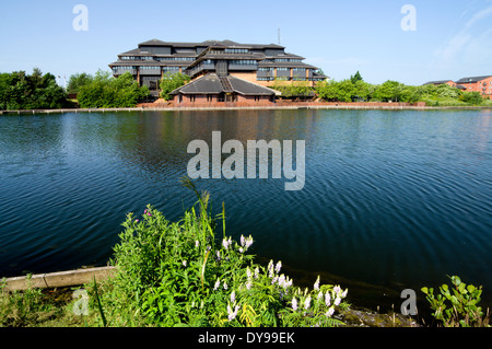 Cardiff County Council Hall, Atlantic Wharf, Cardiff, Südwales, UK. Stockfoto