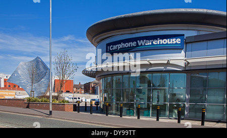 Ein Carphone-Lager oder -Geschäft, Tunstall, Stoke-on-Trent, Staffordshire, England, UK Stockfoto