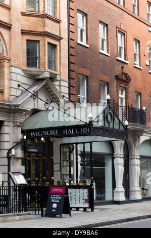 Die Musikveranstaltungen der Wigmore Hall in London. Stockfoto