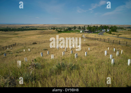 Little Bighorn, National Battlefield, Custers letzte Stand, Montana, USA, USA, Amerika, Friedhof Stockfoto